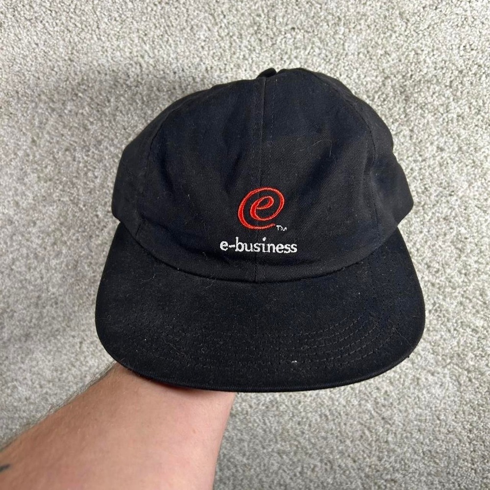Vintage IBM computers K-brand tech promo strap back hat cap
